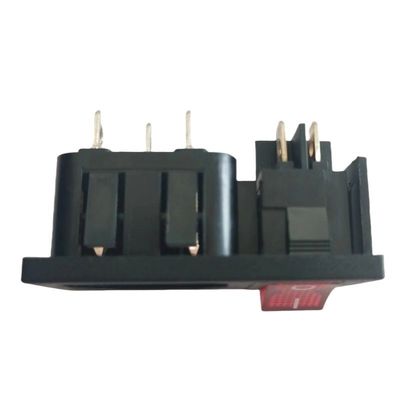 15A 250V paneelmontage IEC C14 Inlaat stopcontact met bootvormige schakelaar