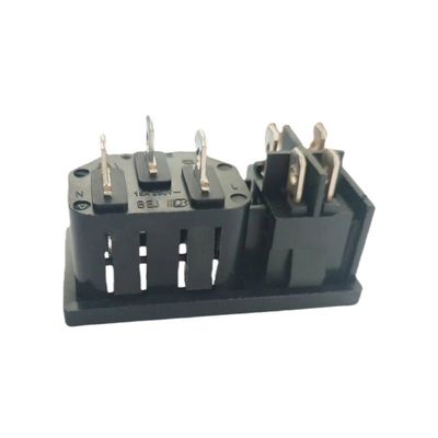 15A 250V paneelmontage IEC C14 Inlaat stopcontact met bootvormige schakelaar