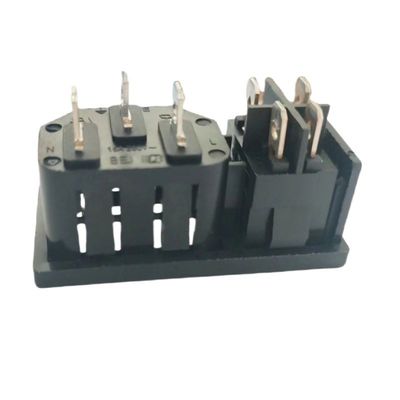 15A 250V paneelmontage IEC C14 Inlaat stopcontact met bootvormige schakelaar