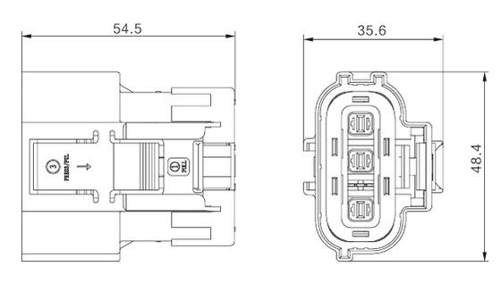 Neopower Secure-Lock 3 Pin Automotive Power & Signal Connector, 800V/16A, waterdicht IP67, HVIL
