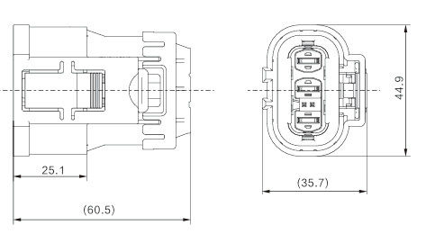 Neopower High-Performance 3-Pin Electrical Connector voor OBC & BDU, 1000V 40A, IP67