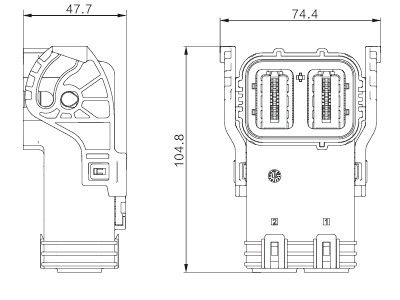 Neopower 2 Pin High Voltage Connector 220A 1000V met HVIL voor EV-batterij en PDU