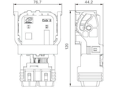 Neopower High Current 300A 1000V Automotive 2 Pin Power Connector met HVIL voor EV-batterijen en motorcontrollers