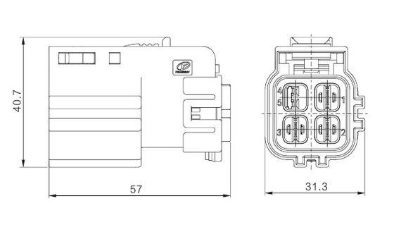 Neopower 800V 40A HVIL 2+1 Pin EV Connector